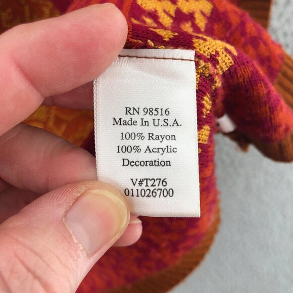 Coldwater Creek Sweater Womens 8 Red Multi Mixed Pattern Cardigan 3/4 Sleeves* - Picture 6 of 10